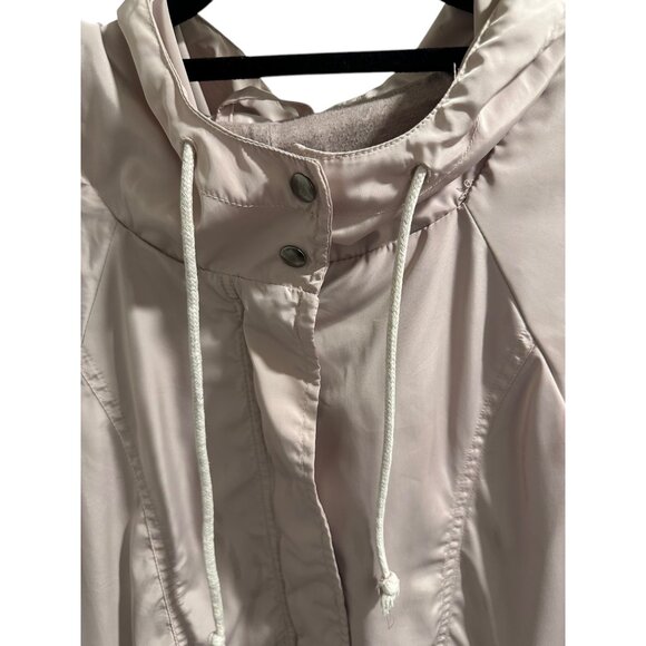 👗 2/$30Dusty Rose Lilac Hooded Windbreaker Jacket With Drawstring Hem & Pockets - Picture 4 of 11